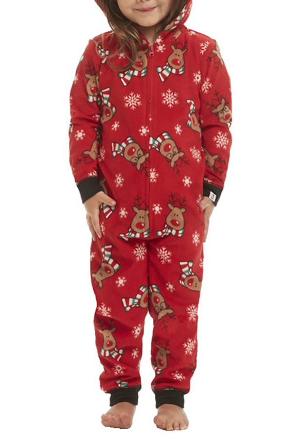 

Lovely Family Printed Red Baby One-piece Jumpsuit
