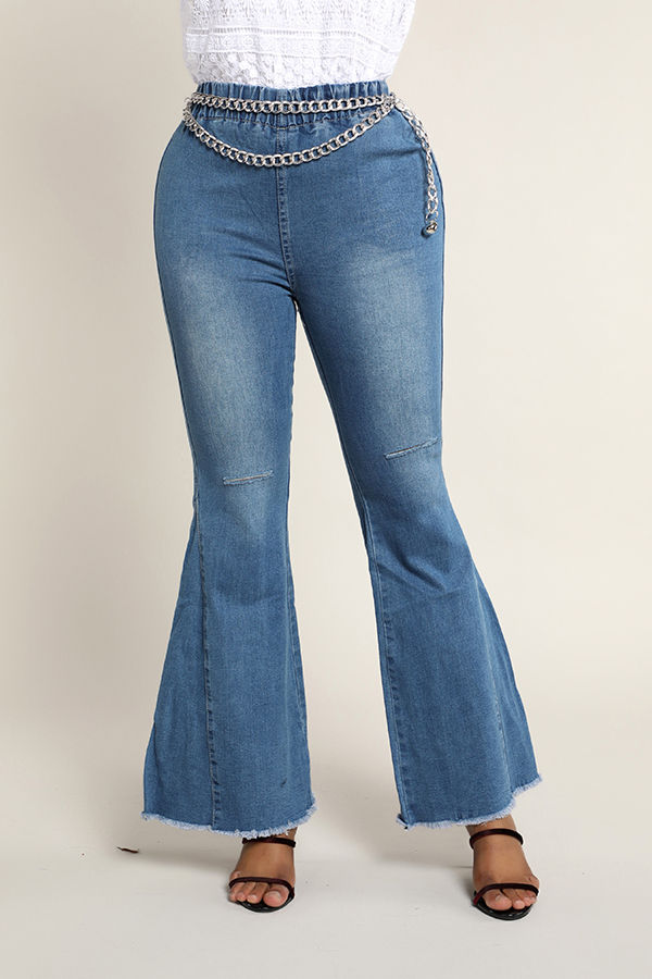 Cheap Jeans Lovely Casual Flared Blue Jeans