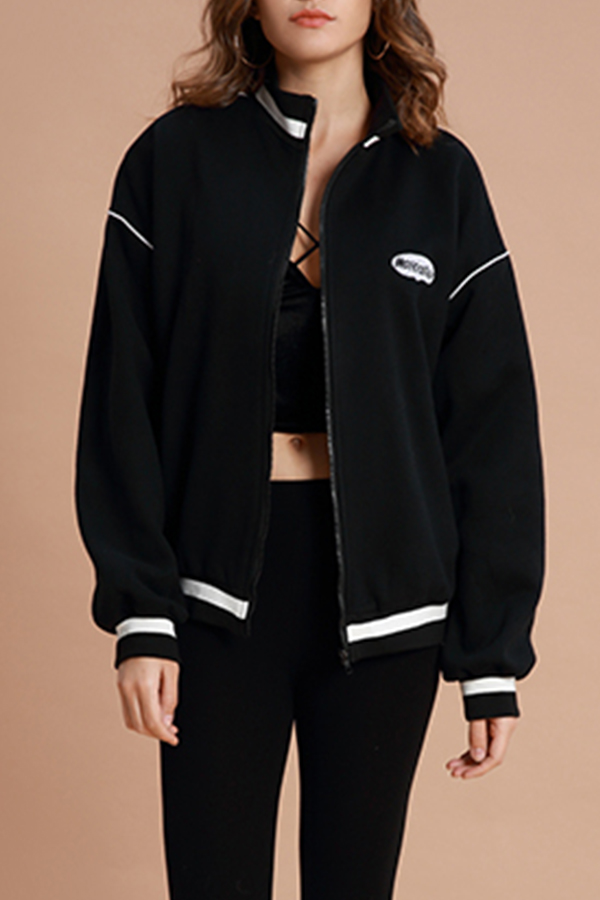 

Lovely Trendy Long Sleeves Black Jacket