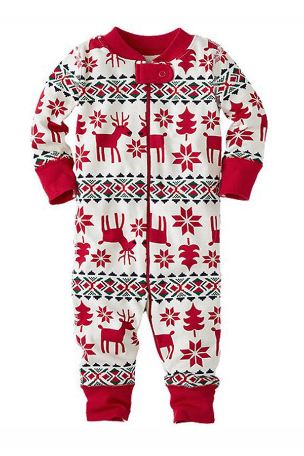 

Lovely Family Printed White Baby One-piece Jumpsuit