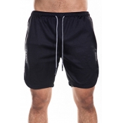 Lovely Sportswear Drawstring Black Shorts