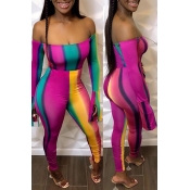 Lovely Sexy Striped Multicolor One-piece Jumpsuit