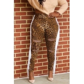 Lovely Leisure Tassel Design Leopard Printed Pants