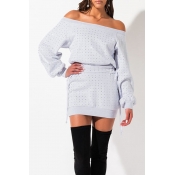 Lovely Casual Hot Drilling Decorative Grey Mini Dr