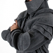 Lovely Casual Hooded Collar Grey Hoodie