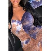 Lovely Casual Ruffle Design Multicolor Mini Dress