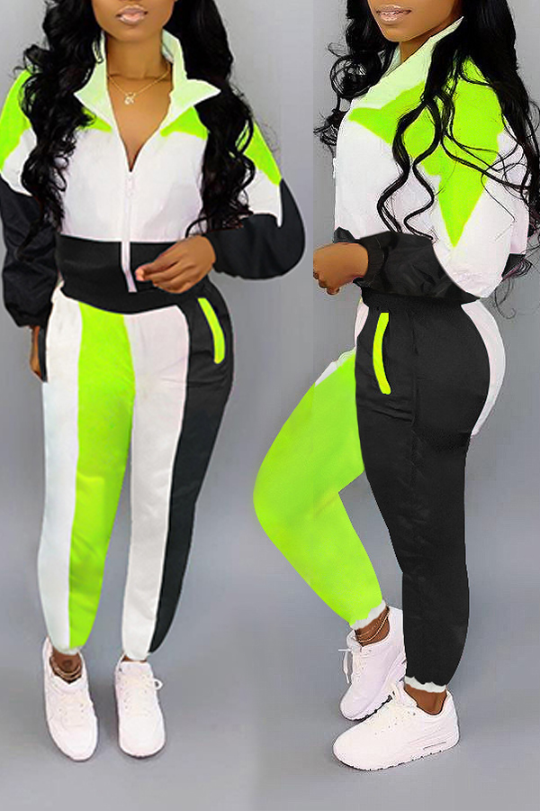 

Lovely Trendy Patchwork Black Two-piece Pants Set