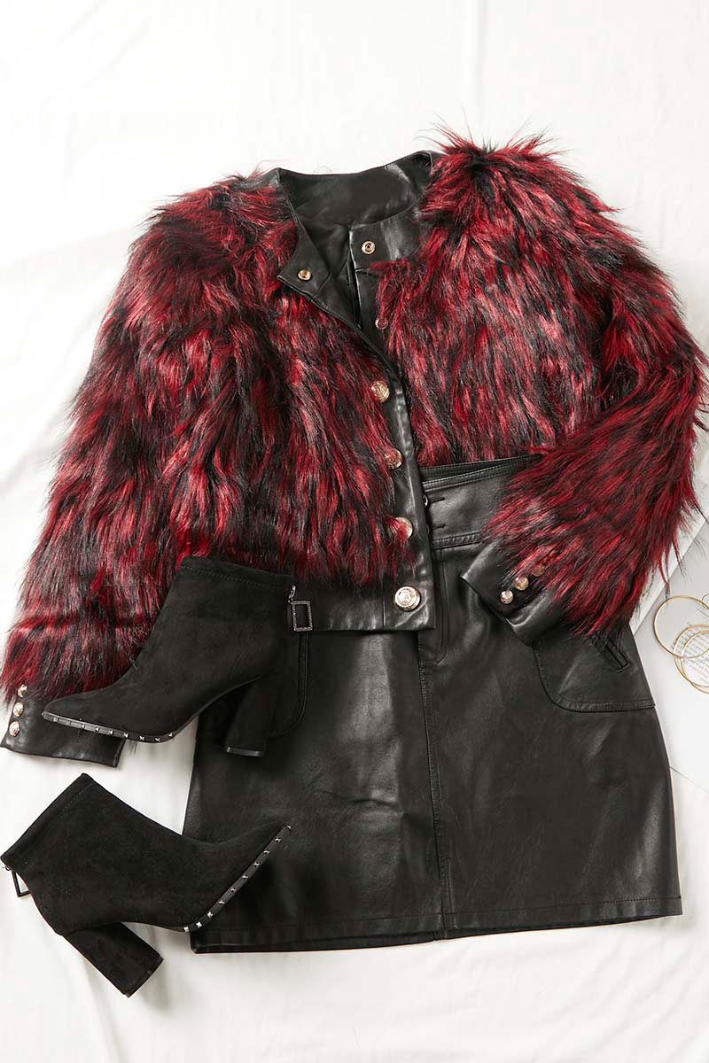 

Lovely Patchwork Red Coat
