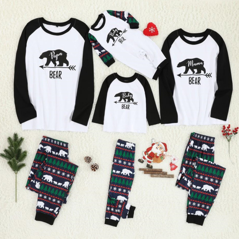 

Lovely Family Printed Black Mother Two-piece Pants Set