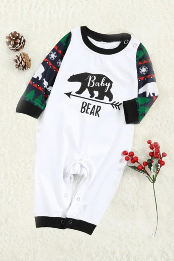 Cheap Girls Jumpsuit Lovely Family Printed Black Baby One-piece Jumpsu