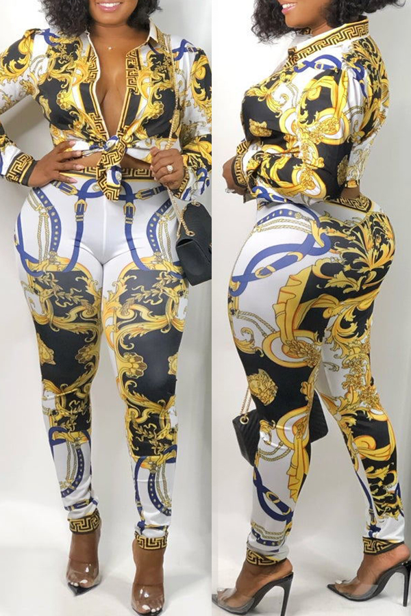

Lovely Party Printed Multicolor Two-piece Pants Set, Multi