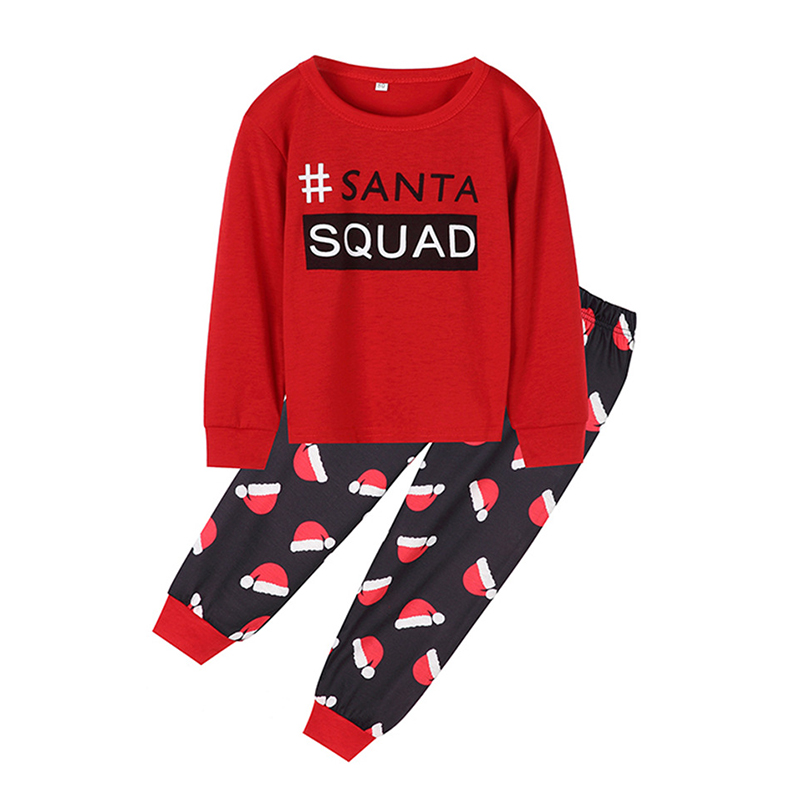 

Lovely Family Letter Printed Red Kids Two-piece Pants Set