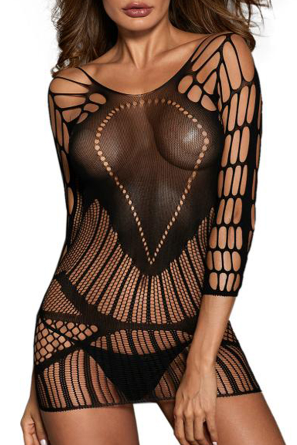 

Lovely Sexy See-through Black Teddies