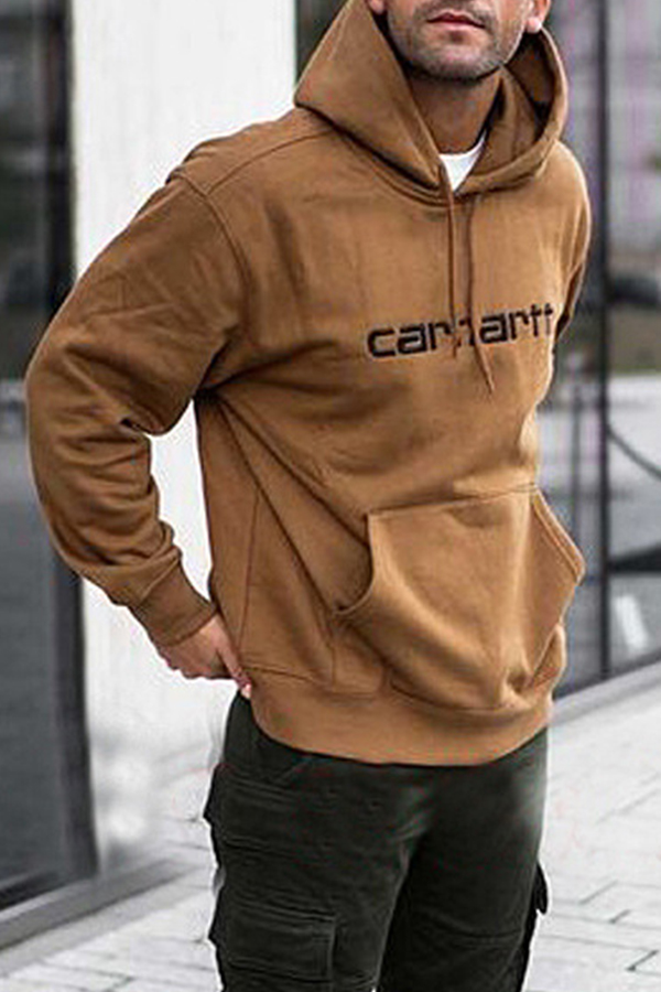 

Lovely Casual Hooded Collar Coffe Hoodie, Coffee