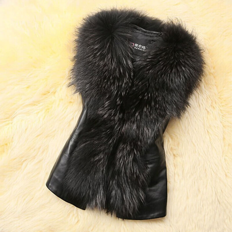Lovely Casual V Neck Patchwork Black Vests