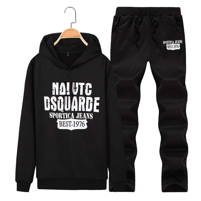 

Lovely Casual Letter Printed Black Two-piece Pants Set