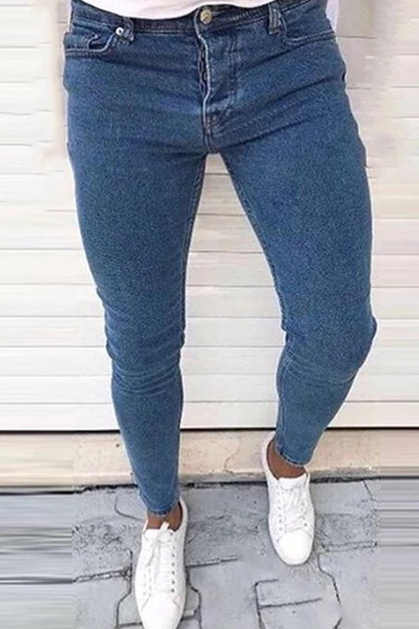 

Lovely Casual Basic Skinny Blue Jeans