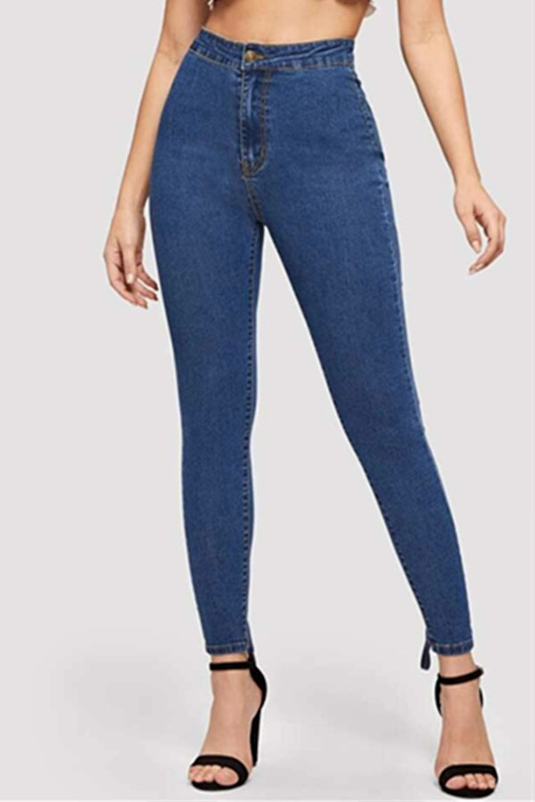 

Lovely Casual Basic Skinny Blue Jeans
