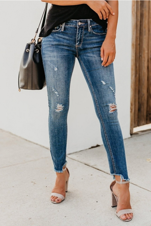 

Lovely Casual Skinny Blue Jeans