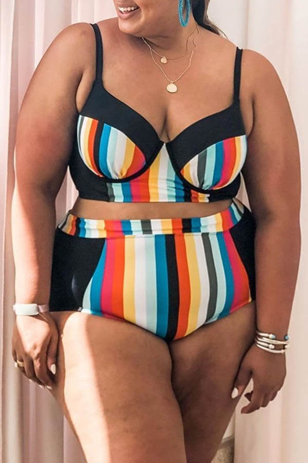 plus size two piece swim