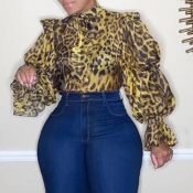 Lovely Work Loose Leopard Printed Blouse