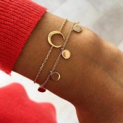 Lovely Trendy Layered Gold Bracelet