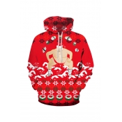 Lovely Christmas Day Printed Multicolor Hoodie