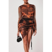 Lovely Trendy See-through Jacinth Mini Dress