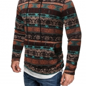 Lovely Casual Hooded Collar Coffee Hoodie