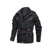 Lovely Casual Patchwork Black Jacket