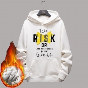 Lovely Casual Hooded Collar White Hoodie