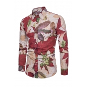 Lovely Bohemian Floral Red Two-piece Pants Set