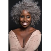 Lovely Chic Curly Silver Grey Wigs