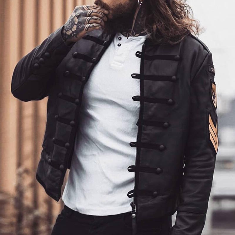 

Lovely Vintage Buttons Black Jacket