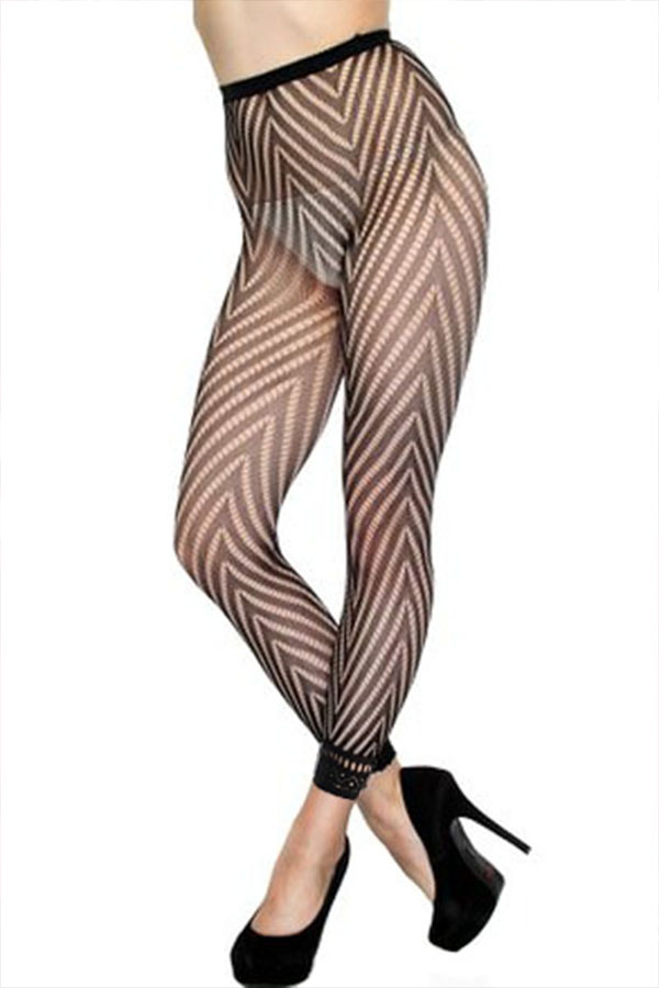 

Lovely Sexy Striped Black Bodystocking