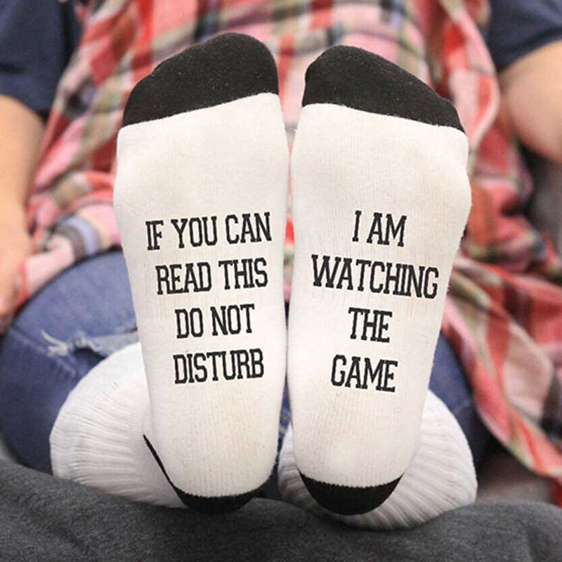 

Lovely Trendy Letter White Socks