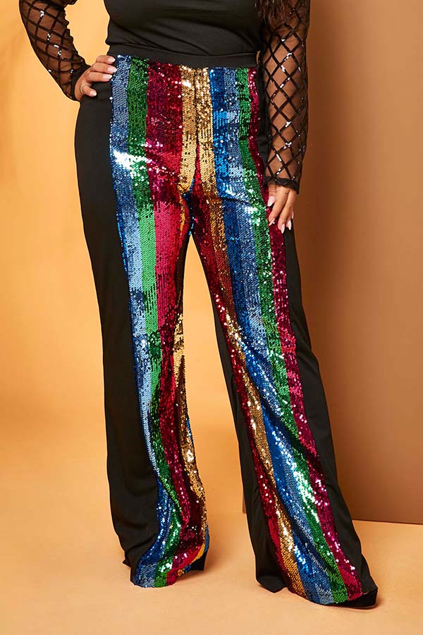 

Lovely Chic Patchwork Black Plus Size Pants