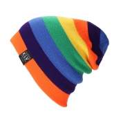 Lovely Casual Striped Multicolor Beanie