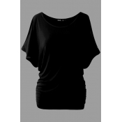 Lovely Casual Basic Black Plus Size T-shirt