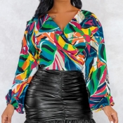 Lovely Casual Print Multicolor Blouse