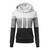 Lovely Casual Hooded Collar Patchwork White Hoodie