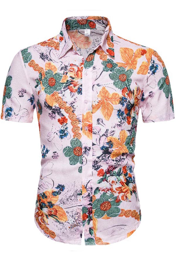

Lovely Bohemian Print Beige Shirt