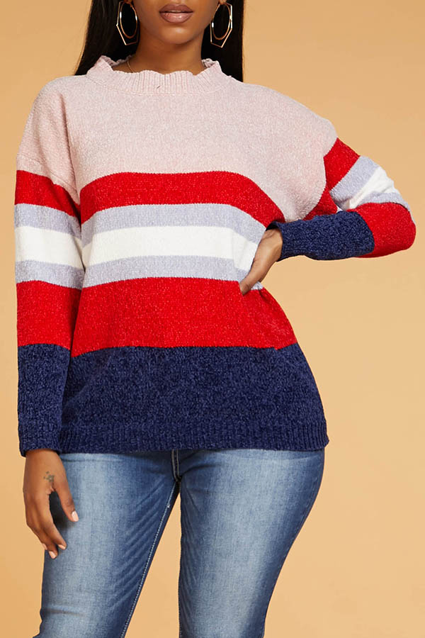 

Lovely Leisure Striped Multicolor Sweater, Multi