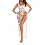 Lovely Sexy Lace See-through White Gowns