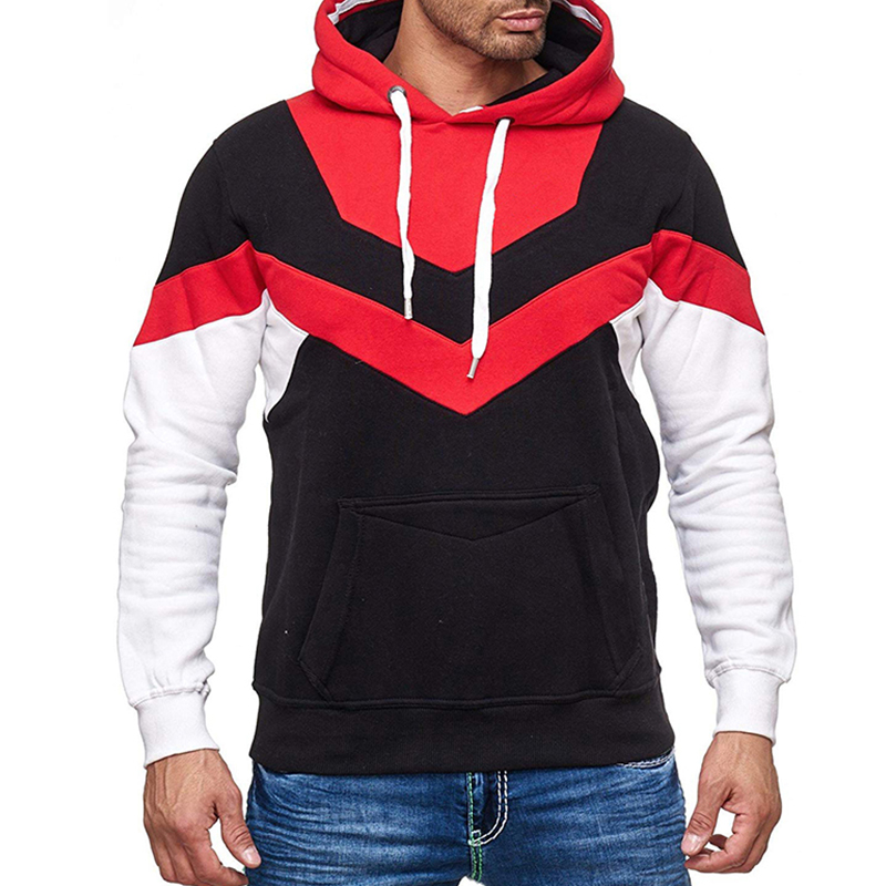 

Lovely Casual Hooded Collar Patchwork Red Hoodie