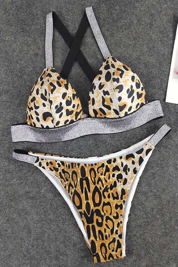 

Lovely Leopard Print Two-piece Swimsuit