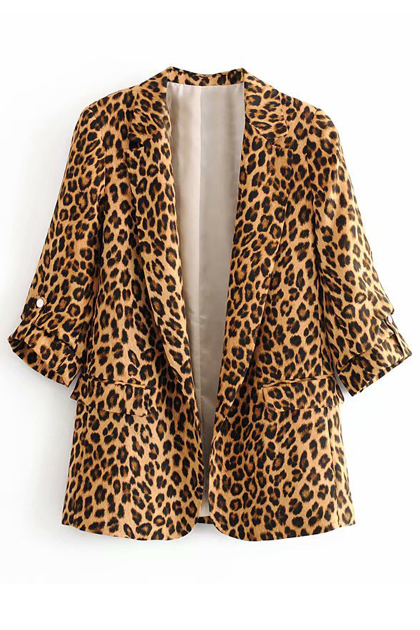 

Lovely Trendy Leopard Print Coat