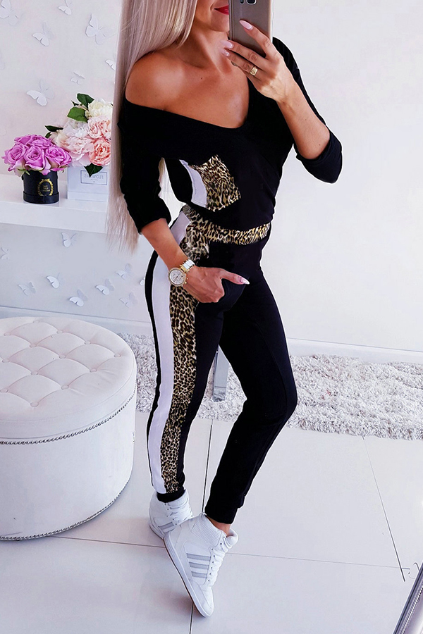 

Lovely Stylish Patchwork Black One-piece Jumpsuit