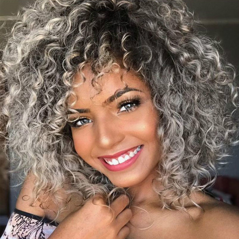 

Lovely Chic Basic Curly Grey Wigs
