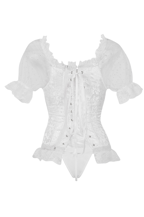 

Lovely Vintage Lace-up White Intimates Accessories